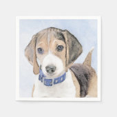 Serviette En Papier Peinture beagle - Cute Original Chien Art (Devant)
