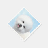 Serviette En Papier Peinture Bichon Frise - Cute Original Chien Art (Coin)