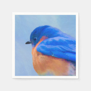 Serviette En Papier Peinture Bluebird - Art original pour oiseaux