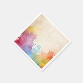 Serviette En Papier Peinture brillante éclaboussures napkin (Coin)