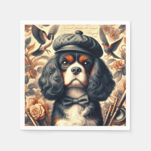 Serviette En Papier Peinture Cavalier King Charles Spaniel