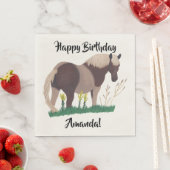 Serviette En Papier Peinture Cheval conviviale Joyeuses serviettes d'a (En situation)