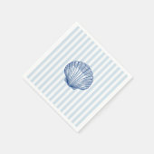 Serviette En Papier Peinture côtière de coquillages Bande marine (Coin)