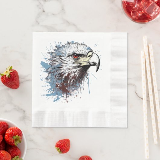Serviette En Papier Peinture d'aigle (En situation)