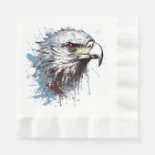 Serviette En Papier Peinture d'aigle (Devant)