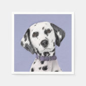 Serviette En Papier Peinture Dalmatienne - Cute Original Chien Art (Devant)