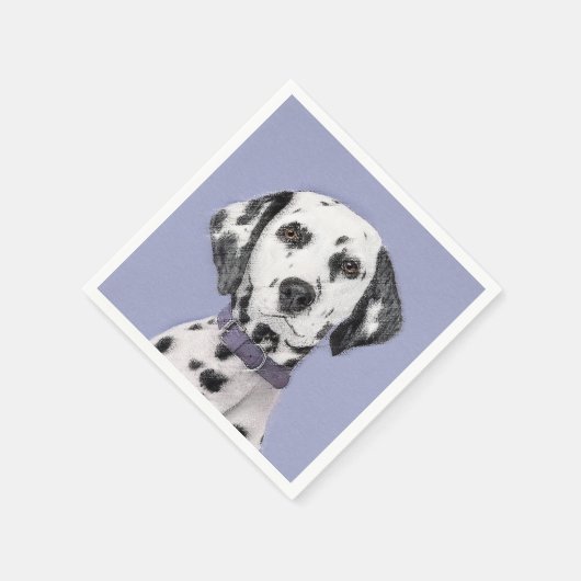 Serviette En Papier Peinture Dalmatienne - Cute Original Chien Art (Coin)