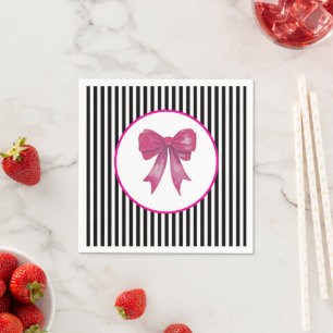 Serviette En Papier Peinture d'amour de ruban rose