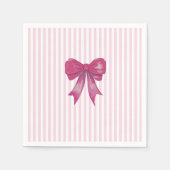 Serviette En Papier Peinture d'amour rose Bow (Devant)