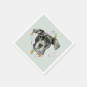 Serviette En Papier Peinture d'aquarelle "All Ears" Pit Bull Dog (Coin)