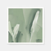 Serviette En Papier Peinture d'aquarelle verte Abstraite moderne (Devant)