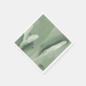 Serviette En Papier Peinture d'aquarelle verte Abstraite moderne (Coin)