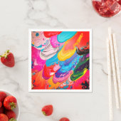 Serviette En Papier Peinture d'art (En situation)