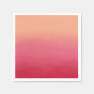 Serviette En Papier Peinture d'art Abstrait Peach Pink Ombre