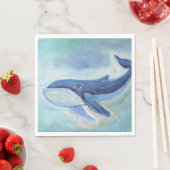 Serviette En Papier Peinture de baleine (En situation)