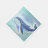 Serviette En Papier Peinture de baleine (Coin)