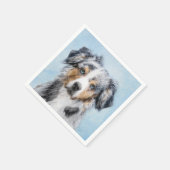 Serviette En Papier Peinture de berger américaine miniature - Chien Ar (Coin)