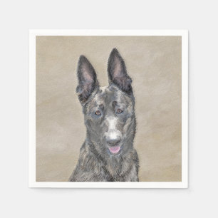 Serviette En Papier Peinture de berger hollandais - jolie art original