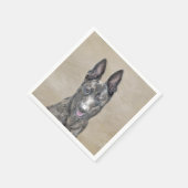 Serviette En Papier Peinture de berger hollandais - jolie art original (Coin)