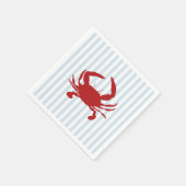 Serviette En Papier Peinture de crabe rouge Bande nautique (Coin)