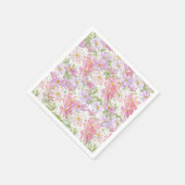Serviette En Papier peinture de fleurs cosmos rose et violet (Coin)