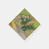 Serviette En Papier Peinture de fleurs d'oléandre de Vincent Van Gogh (Coin)