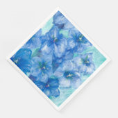 Serviette En Papier Peinture de fleurs gentiennes bleues (Coin)