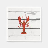 Serviette En Papier Peinture de homard Nautique Shiplap Côtier (Devant)