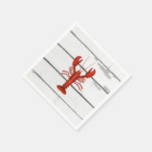 Serviette En Papier Peinture de homard Nautique Shiplap Côtier (Coin)