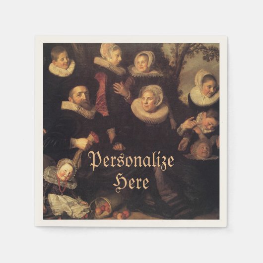 Serviette En Papier peinture de la famille Renaissance (Devant)