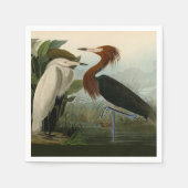 Serviette En Papier Peinture de la faune d'Audubon Heron violet (Devant)
