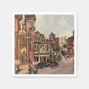 Serviette En Papier Peinture de la peu d'Italie, Cleveland sur les