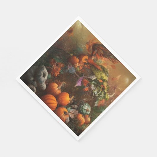 Serviette En Papier Peinture de l'action de grâce (Coin)