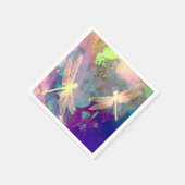 Serviette En Papier Peinture des libellules et des orchidées (Coin)