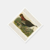 Serviette En Papier Peinture d'oiseaux sauvages de Turquie Audubon (Coin)