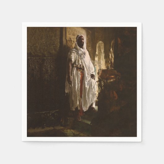 Serviette En Papier Peinture en chef maure africaine Portrait (Devant)