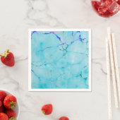 Serviette En Papier Peinture en marbre Turquoise turquoise Aquarelle A (En situation)