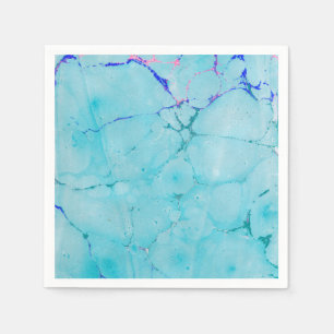 Serviette En Papier Peinture en marbre Turquoise turquoise Aquarelle A