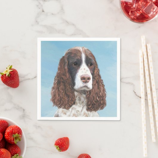 Serviette En Papier Peinture espagnole Springer anglaise Peinture orig (En situation)