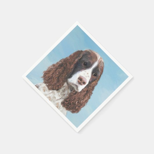 Serviette En Papier Peinture espagnole Springer anglaise Peinture orig (Coin)