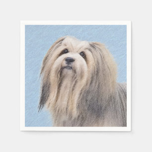 Serviette En Papier Peinture Havanaise (Argent) - Cute Original Chien 