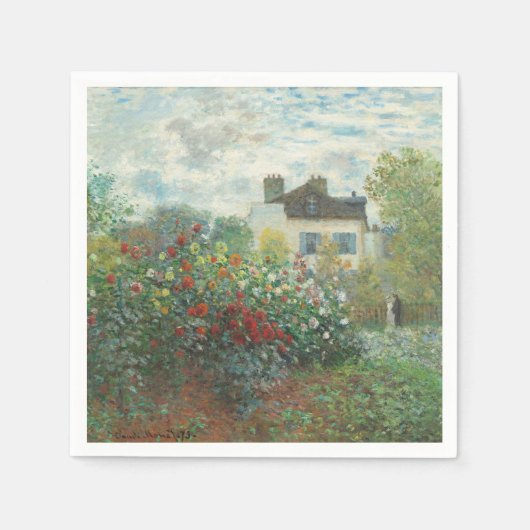 Serviette En Papier Peinture impressionniste du jardin de l'artiste Re (Devant)