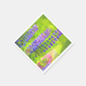 Serviette En Papier Peinture Lupine - Art Fleur Original (Coin)