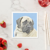 Serviette En Papier Peinture Mastiff (Fawn) anglaise - Art Chien origi (En situation)