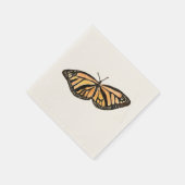 Serviette En Papier Peinture Monarque Papillon (Coin)