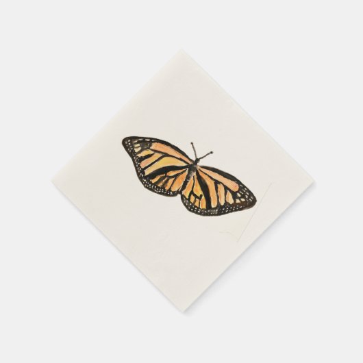 Serviette En Papier Peinture Monarque Papillon (Coin)