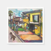 Serviette En Papier Peinture occidentale clé (Devant)