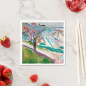 Serviette En Papier Peinture paysagère Edward Munch Art expressionnist (En situation)