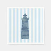 Serviette En Papier Peinture phare Papier bleu océan Napkin (Devant)