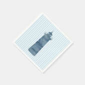 Serviette En Papier Peinture phare Papier bleu océan Napkin (Coin)